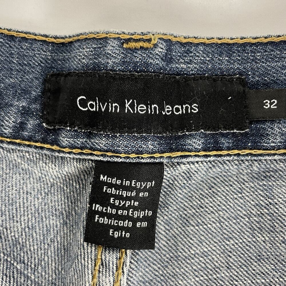Calvin Klein Men's Straight Leg Denim Jeans medium wash 32x32 - Picture 3 of 5